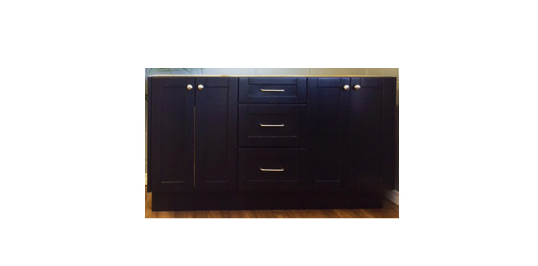 dark wood cabinet