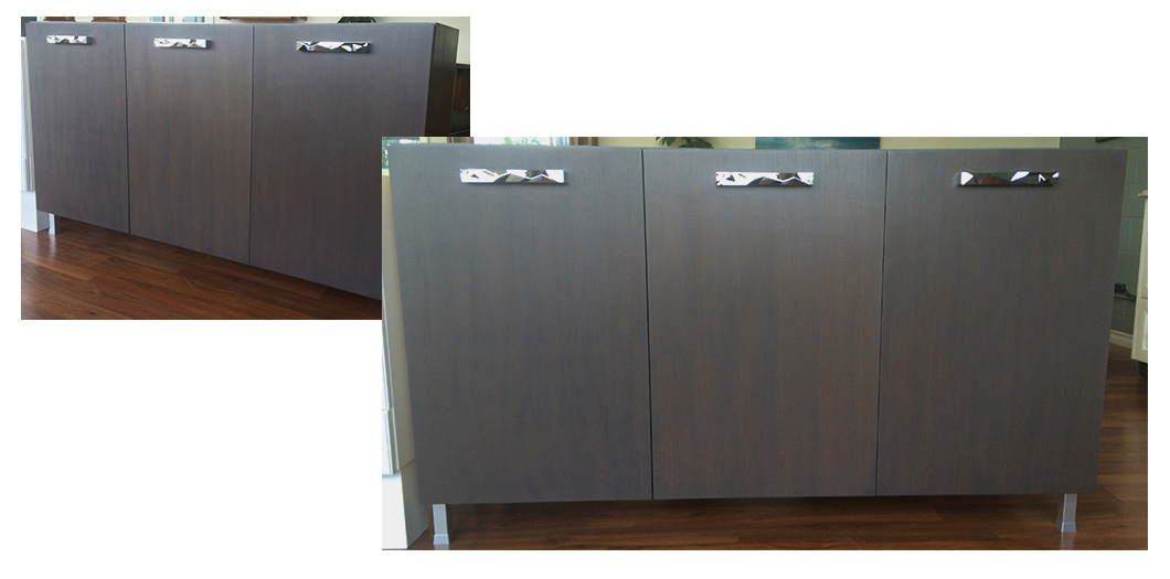 dark wood flat front vanity